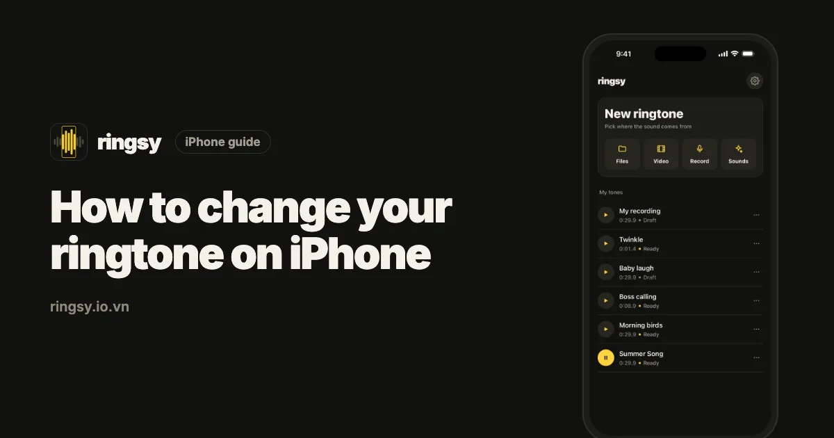 Cover: how to change your ringtone on iPhone