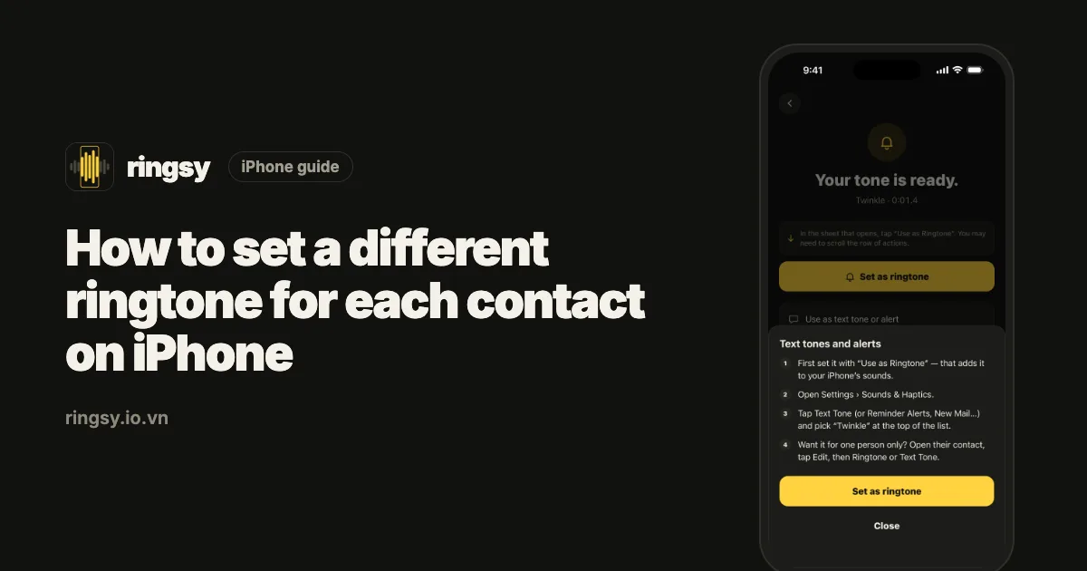 Cover: how to set a different ringtone for each contact on iPhone