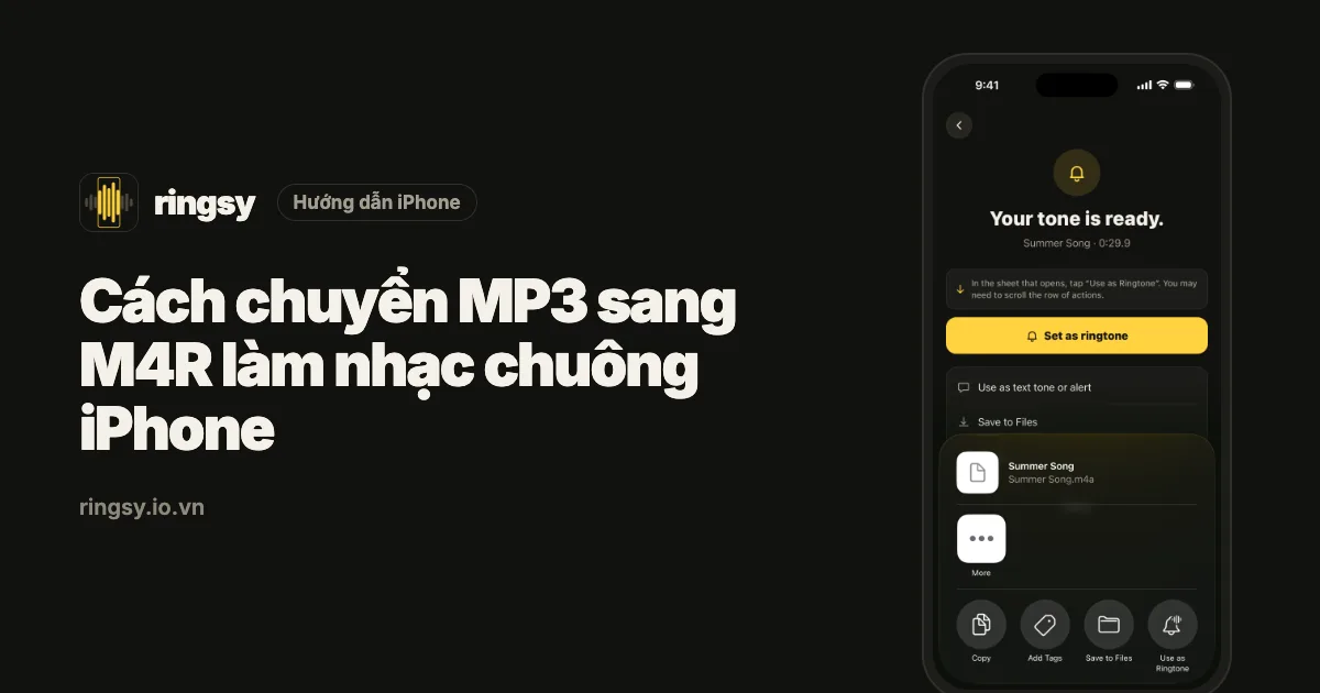 Ảnh bìa: cách chuyển MP3 sang M4R làm nhạc chuông iPhone