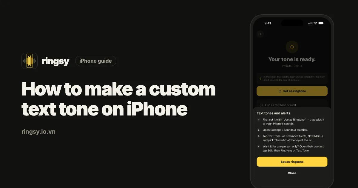 Cover: how to make a custom text tone on iPhone