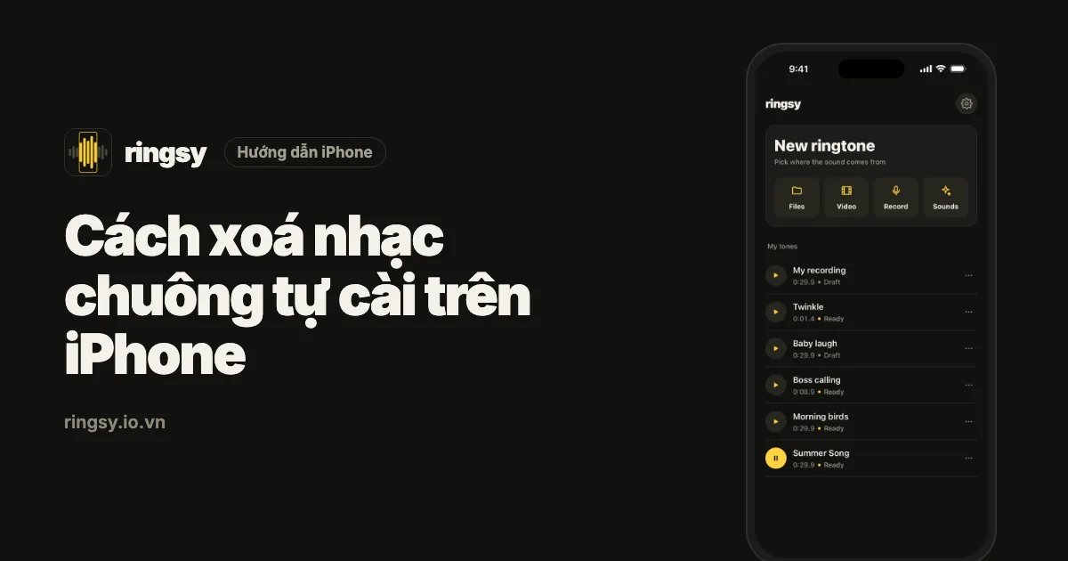 Ảnh bìa: cách xoá nhạc chuông tự cài trên iPhone