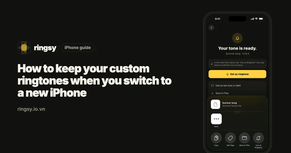 Cover: how to keep your custom ringtones on a new iPhone