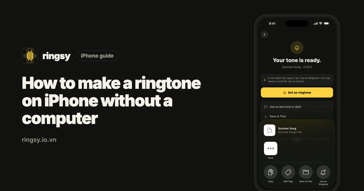 Cover: how to make a ringtone on iPhone without a computer